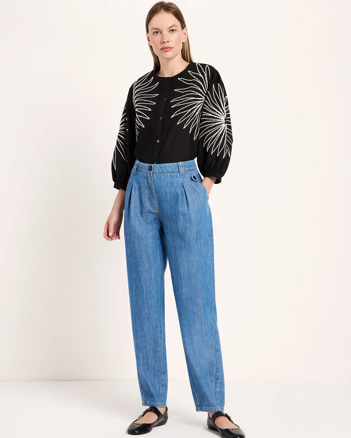 Jeans mit Bundfalte (GOTS)