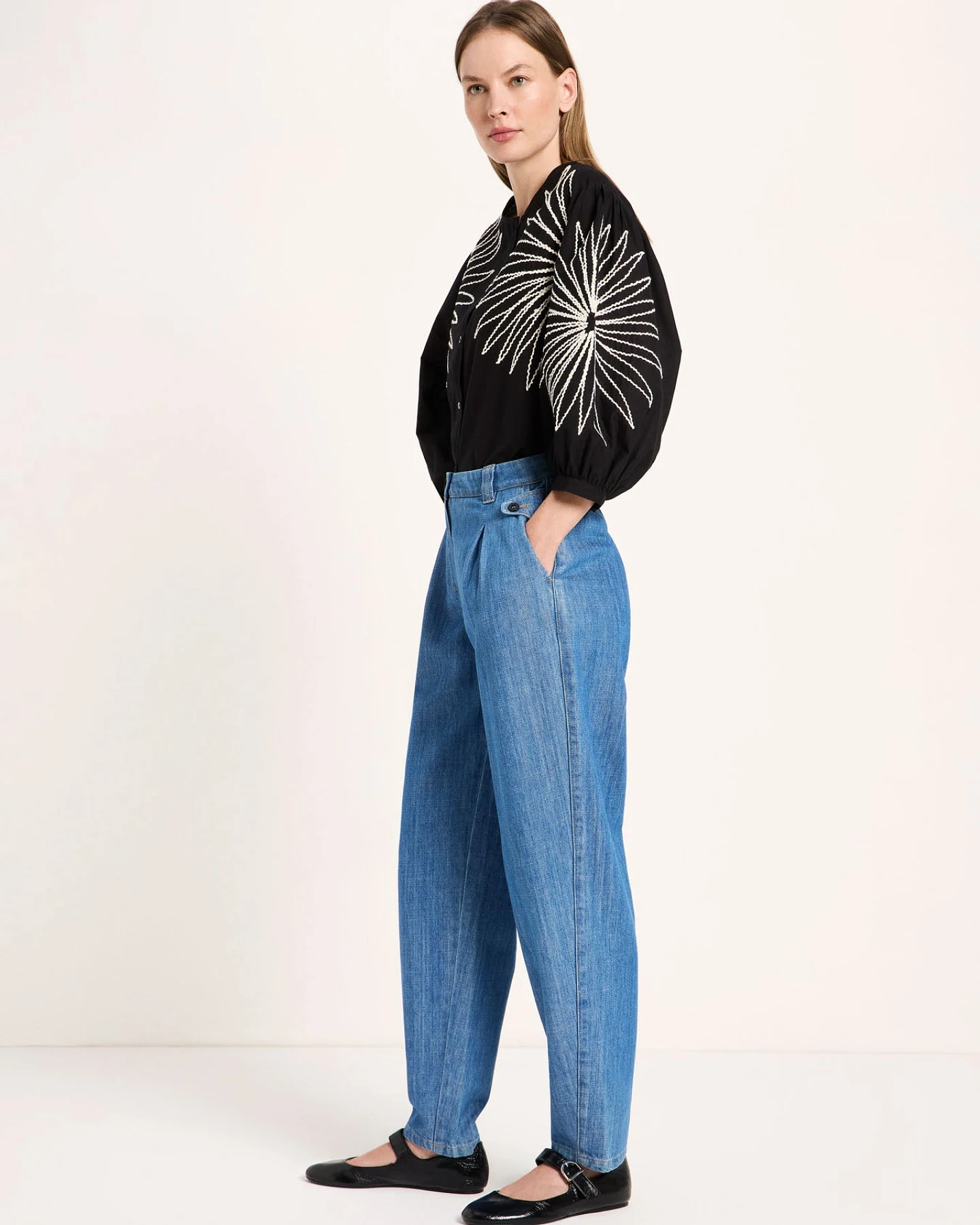 Jeans mit Bundfalte (GOTS) – Ansicht 2