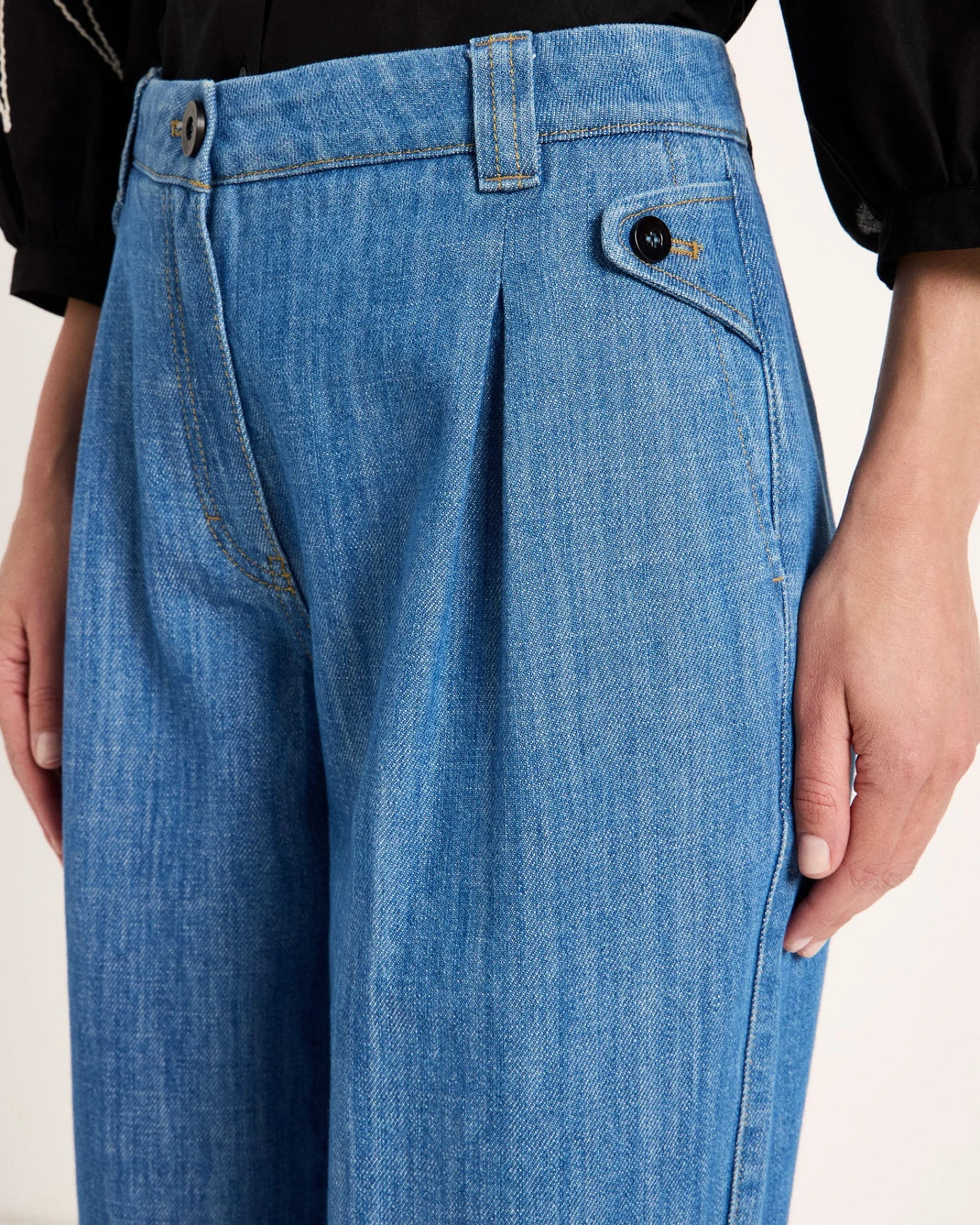 Jeans mit Bundfalte (GOTS) – Ansicht 3