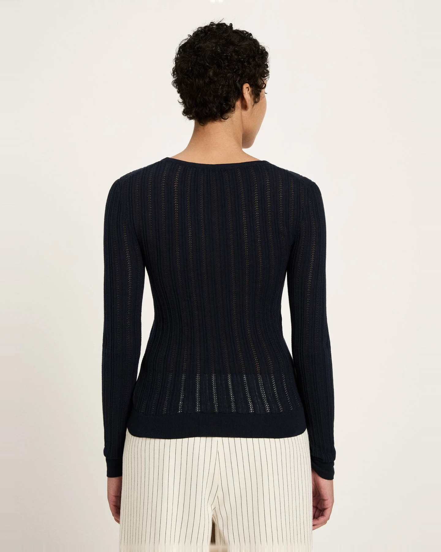 Pointelle-Pullover (GOTS) – Ansicht 4