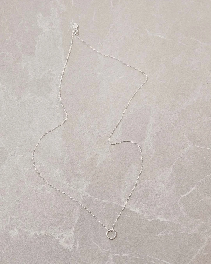 Kette mit Kreis Anhänger SILBER - Fejn