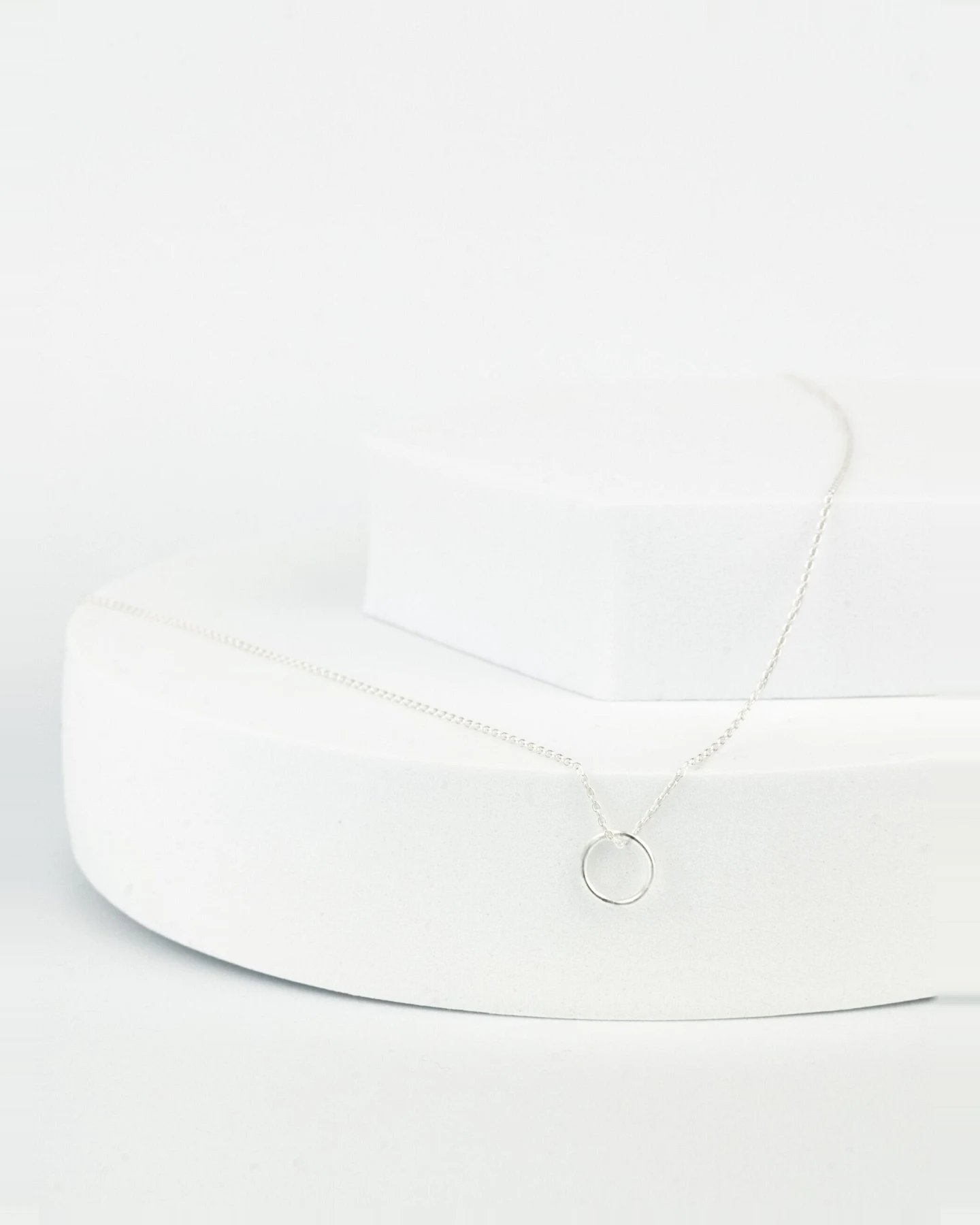 Kette mit Kreis Anhänger SILBER - Fejn – Ansicht 2