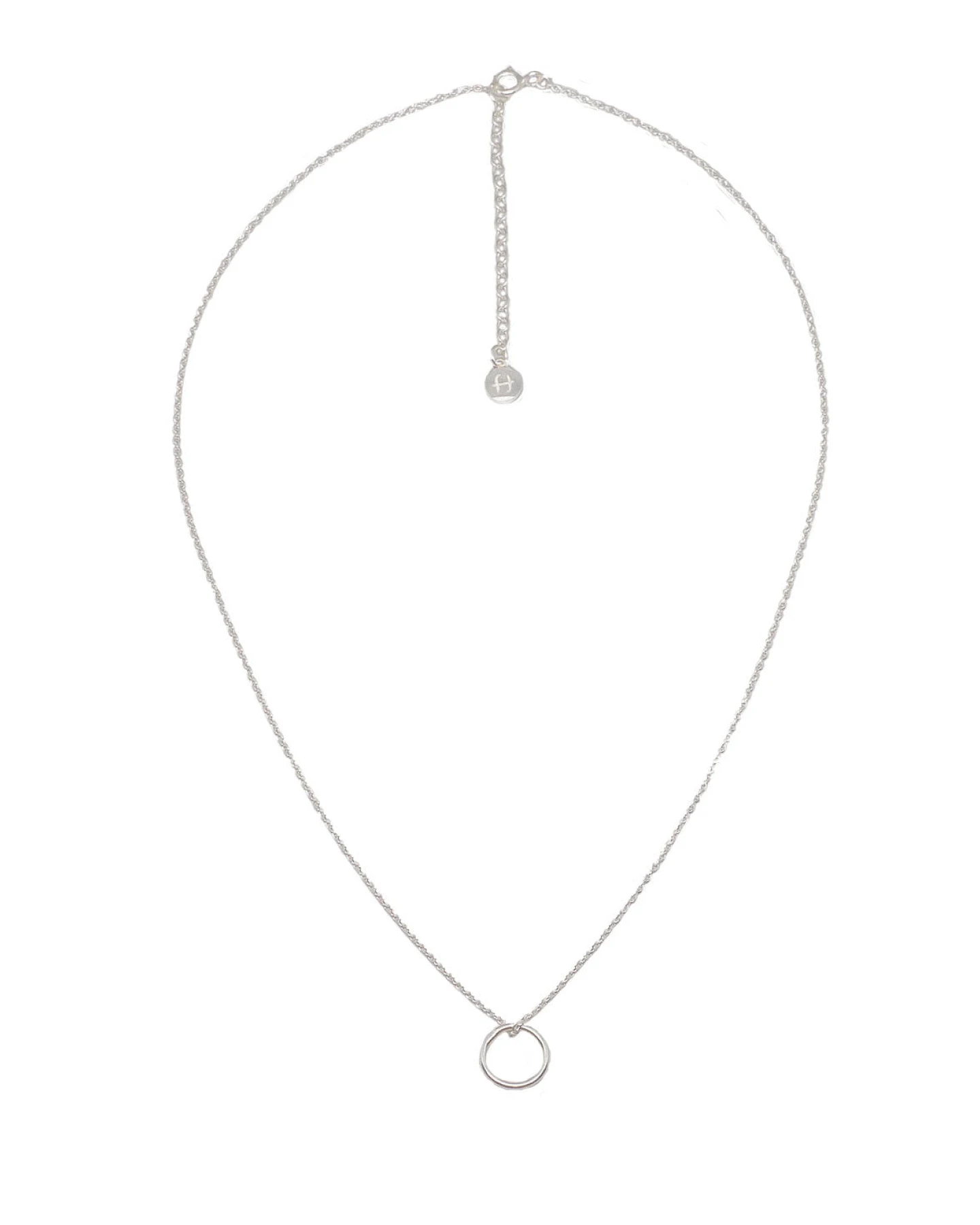 Kette mit Kreis Anhänger SILBER - Fejn – Ansicht 3