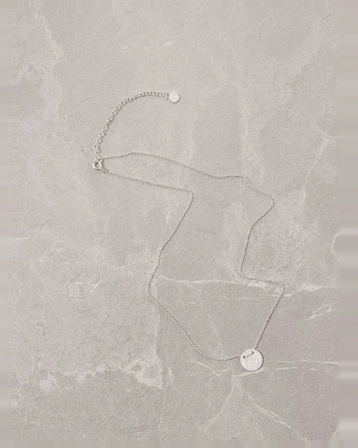 Kette mit Disc Anhänger SILBER - Fejn