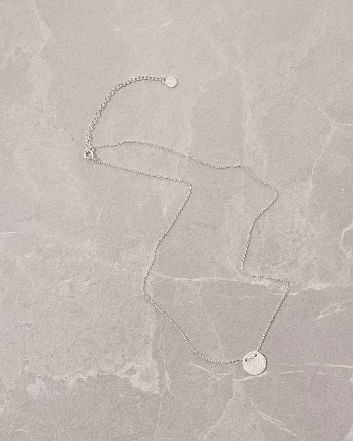 Kette mit Disc Anhänger SILBER - Fejn