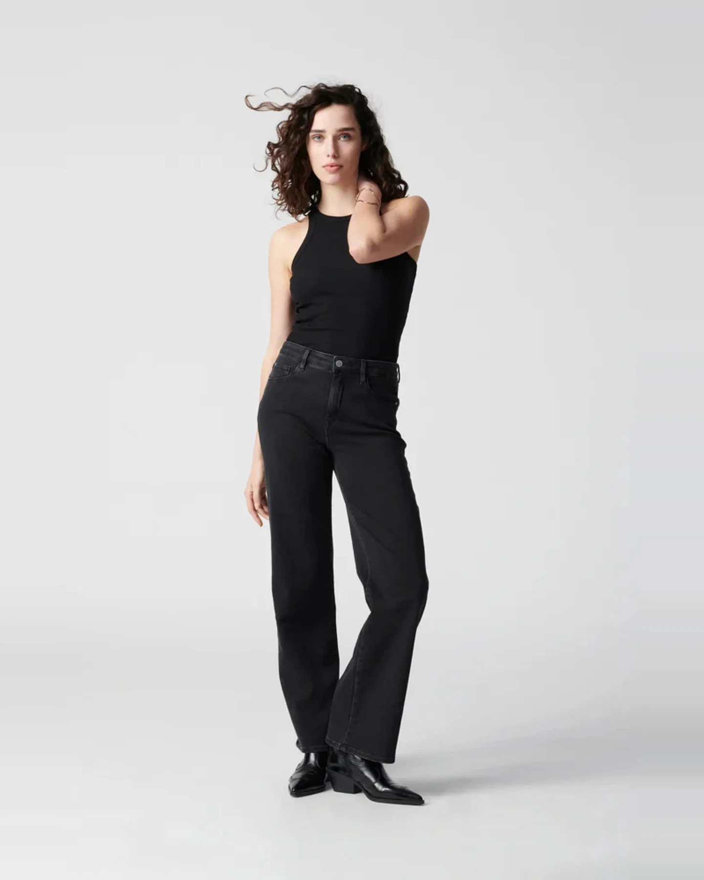 Jeans Dew Flared Black Denim – Ansicht 2