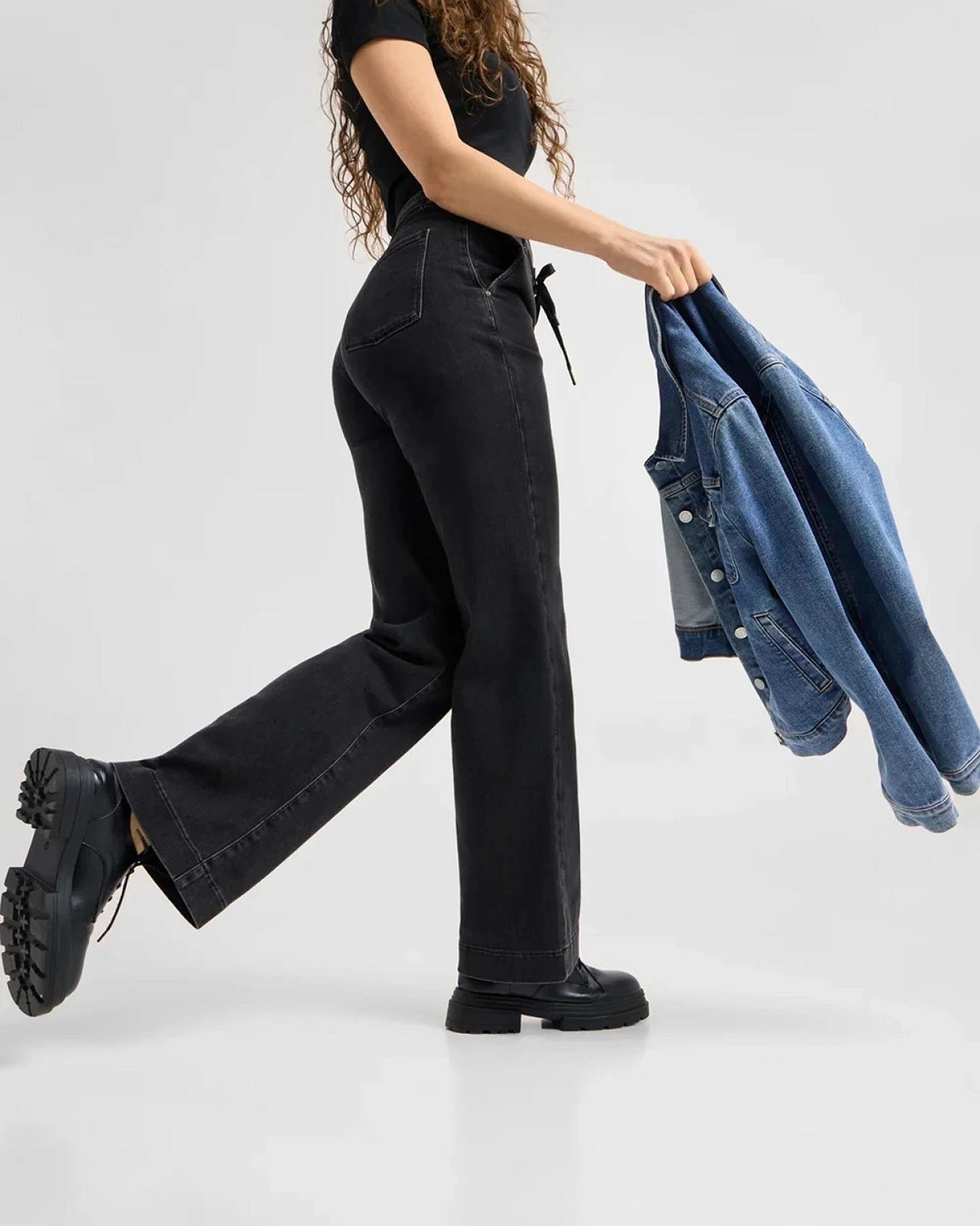 Jeans Dew Flared Black Denim – Ansicht 5