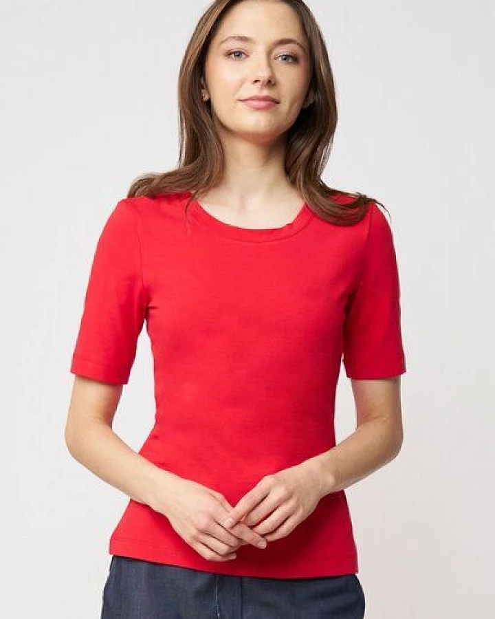 LANA Organic Basic Shirt aus Bio Baumwolle für Damen, Modell Vinnie