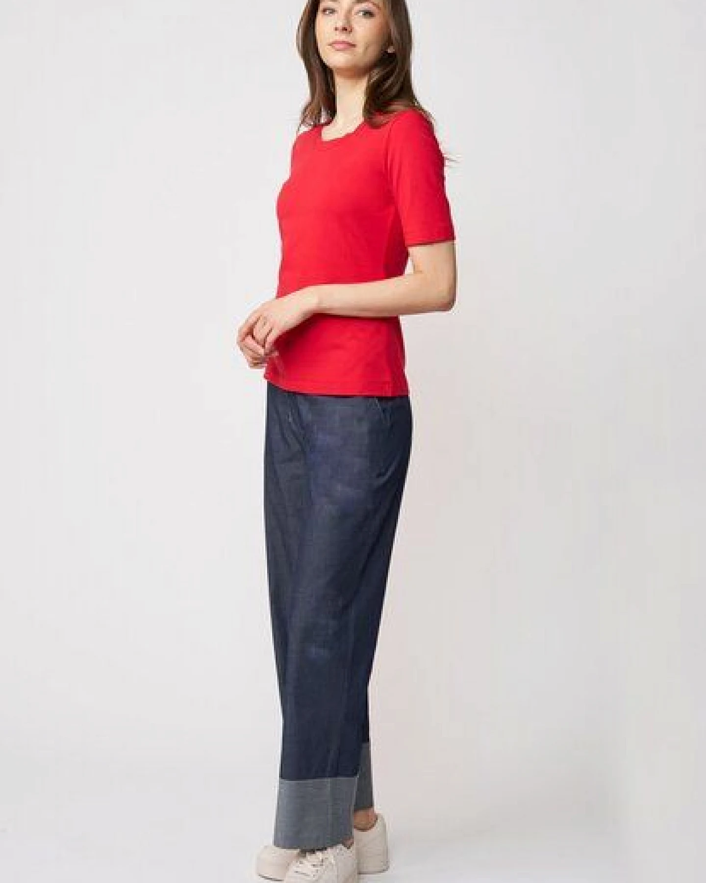 LANA Organic Basic Shirt aus Bio Baumwolle für Damen, Modell Vinnie – Ansicht 2