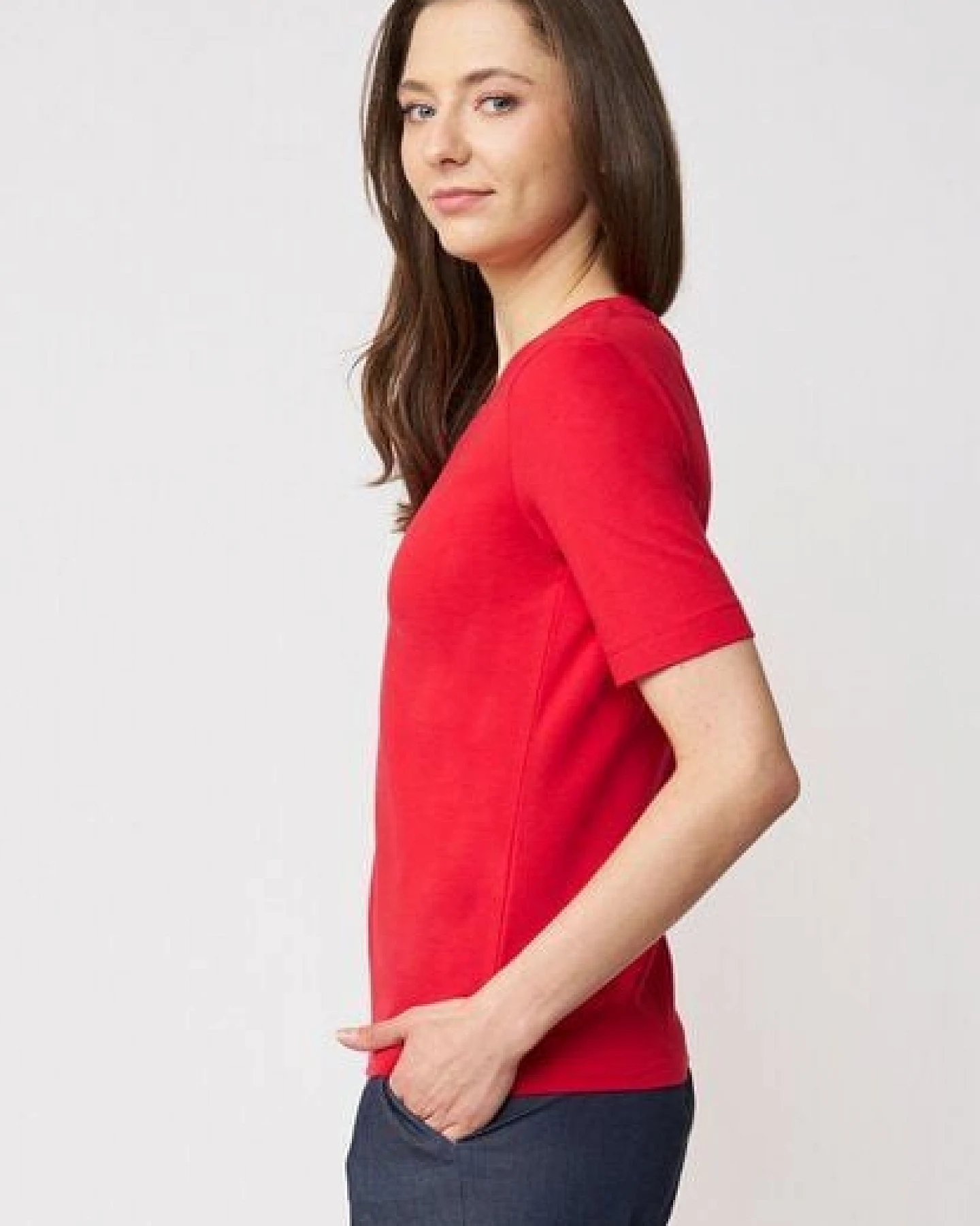 LANA Organic Basic Shirt aus Bio Baumwolle für Damen, Modell Vinnie – Ansicht 3
