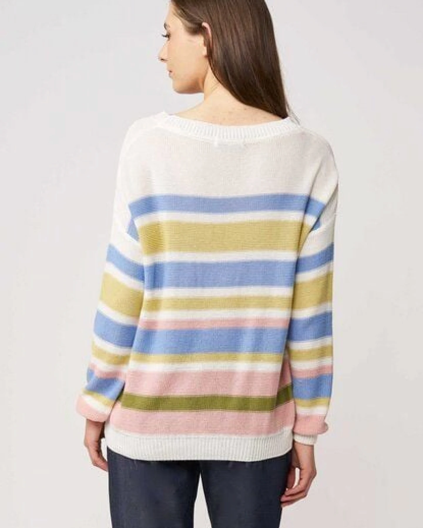 LANA Organic luftiger Damenpullover aus Bio Baumwolle, Modell Gloria – Ansicht 4