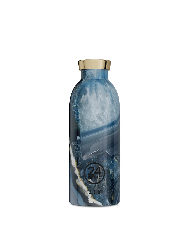 Thermos Trinkflasche aus Edelstahl 500 ml, blau, mit Pastellfarben, Clima Bottle Agate - 24Bottles