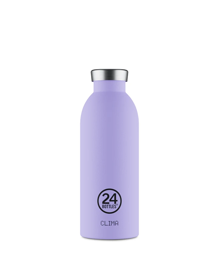 Thermos Trinkflasche aus Edelstahl 500 ml, lila, personalisierbar, Clima Bottle Erica - 24Bottles