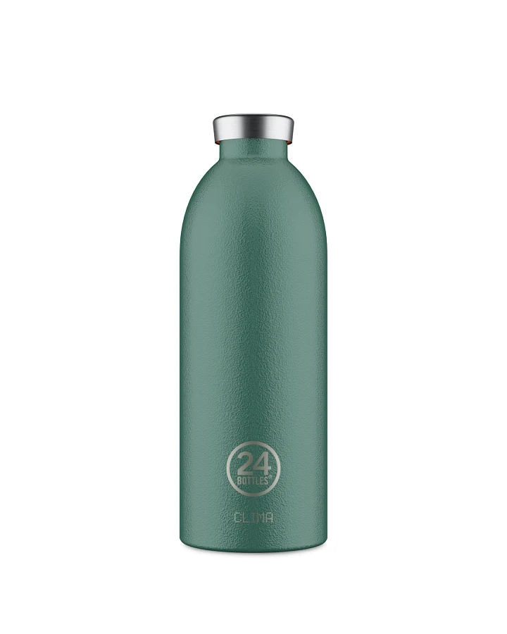 Thermos Trinkflasche aus Edelstahl 850 ml, grün, personalisierbar, Clima Bottle Moss Green - 24Bottles
