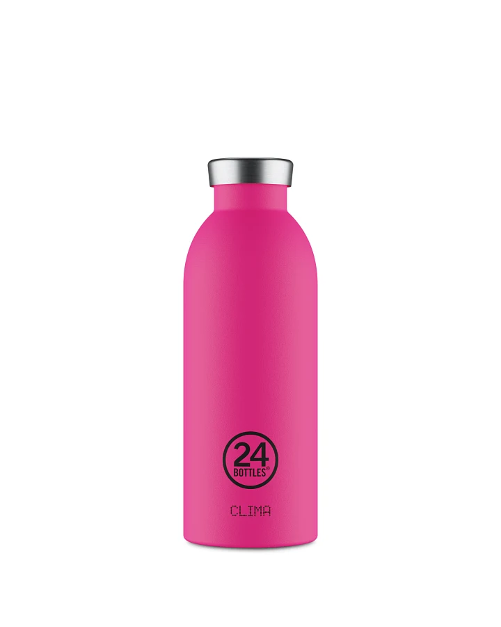 Thermos Trinkflasche aus Edelstahl 500 ml, pink, personalisierbar, Clima Bottle Passion Pink - 24Bottles