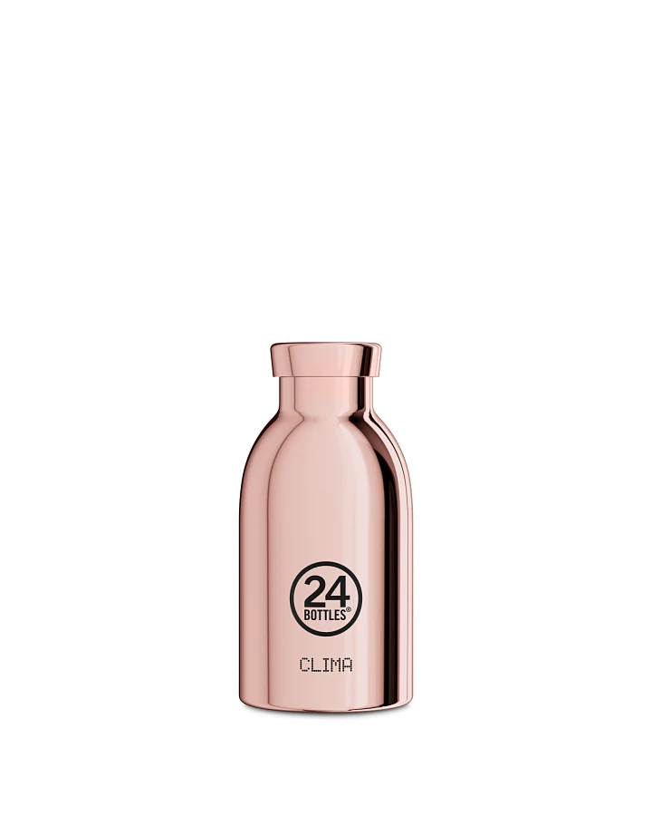 Thermos Trinkflasche aus Edelstahl 330 ml, gold, personalisierbar, Clima Bottle Rose Gold - 24Bottles
