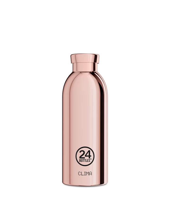 Thermos Trinkflasche aus Edelstahl 500 ml, gold, personalisierbar, Clima Bottle Rose Gold - 24Bottles