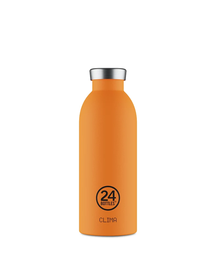 Thermos Trinkflasche aus Edelstahl 500 ml, orange, personalisierbar, Clima Bottle Total Orange - 24Bottles