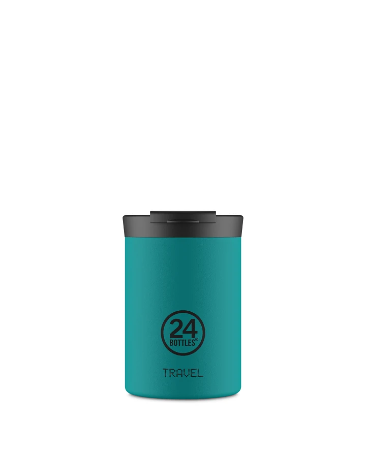 Thermos Becher to go, Isolierbecher 350 ml, blau, personalisierbar, Travel Tumbler Atlantic Bay - 24Bottles