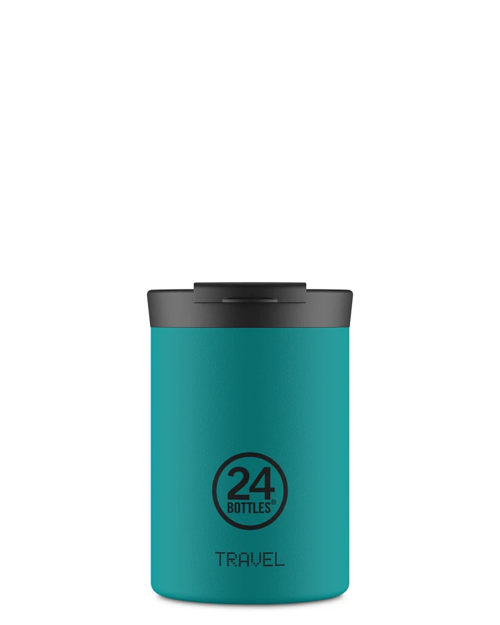 Thermos Becher to go, Isolierbecher 350 ml, blau, personalisierbar, Travel Tumbler Atlantic Bay - 24Bottles