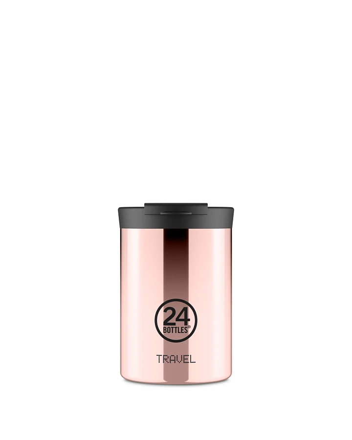 Thermos Becher to go, Isolierbecher 350 ml, gold, personalisierbar, Travel Tumbler Rose Gold - 24Bottles