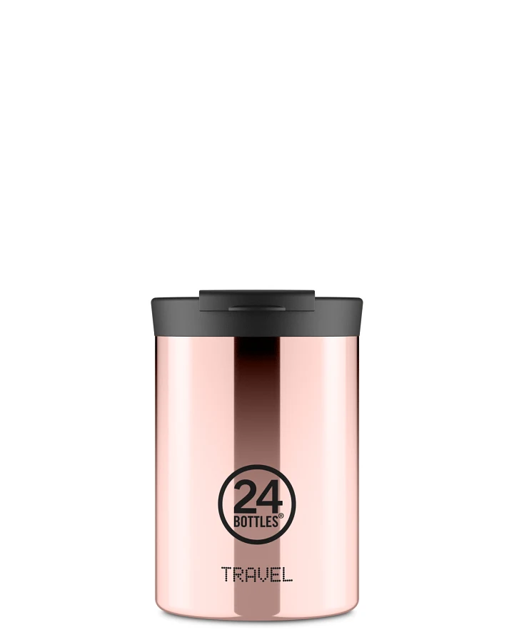 Thermos Becher to go, Isolierbecher 350 ml, gold, personalisierbar, Travel Tumbler Rose Gold - 24Bottles