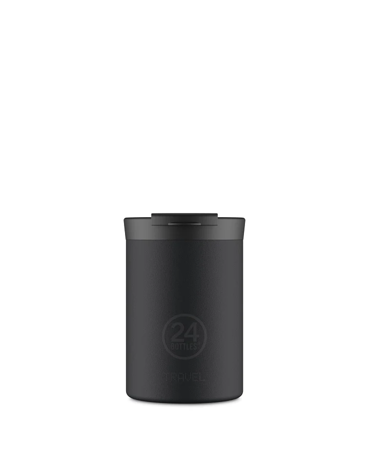 Thermos Becher to go, Isolierbecher 350 ml, schwarz, personalisierbar, Travel Tumbler Tuxedo Black - 24Bottles