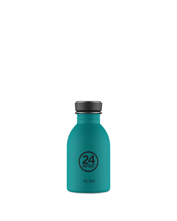 Trinkflasche aus Edelstahl 250 ml, blau, personalisierbar, Urban Bottle Atlantic Bay - 24Bottles