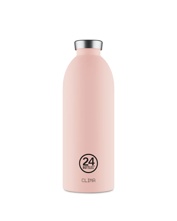 Thermos Trinkflasche aus Edelstahl 850 ml, pink, personalisierbar, Clima Bottle Dusty Pink - 24Bottles