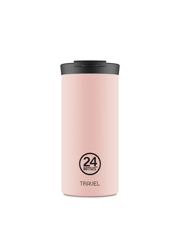 Thermos Becher to go, Isolierbecher 600 ml, pink, personalisierbar, Travel Tumbler Dusty Pink - 24Bottles
