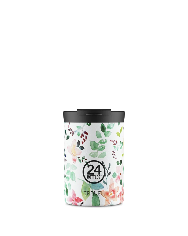 Thermos Becher to go, Isolierbecher 350 ml, , mit Blumenmuster, Travel Tumbler Little Buds - 24Bottles