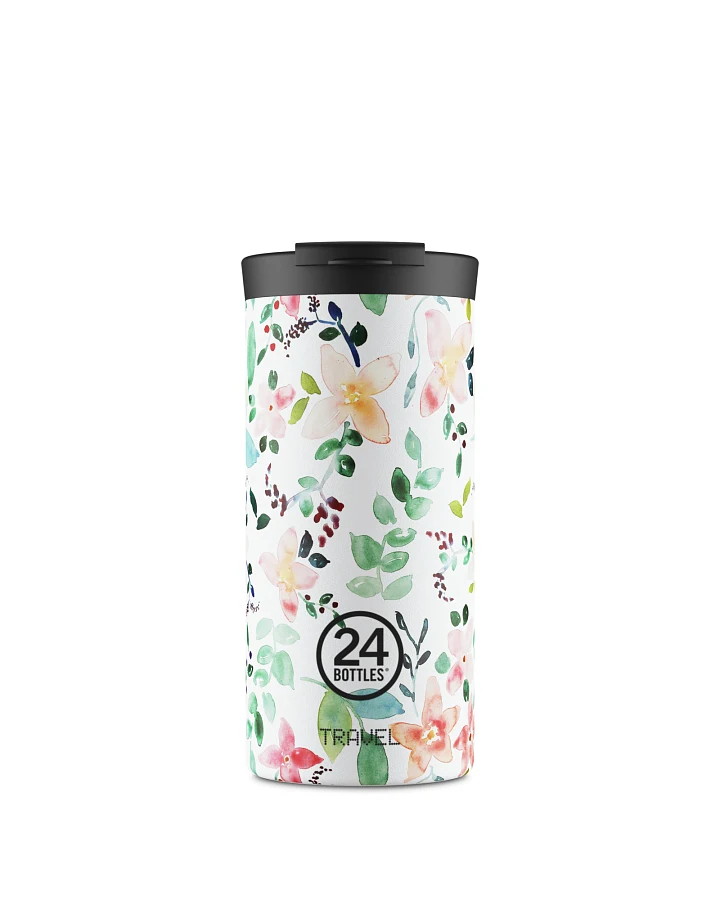 Thermos Becher to go, Isolierbecher 600 ml, , mit Blumenmuster, Travel Tumbler Little Buds - 24Bottles