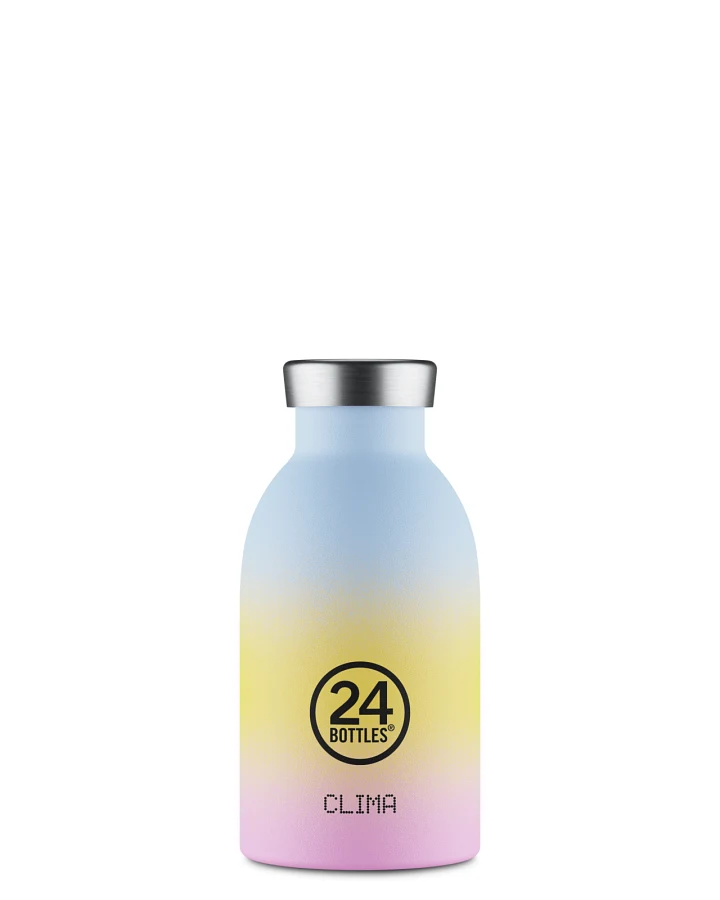 Thermos Trinkflasche aus Edelstahl 330 ml, Multicolor, Schatten der Morgendämmerung personalisierbar, Clima Bottle Aurora - 24Bottles