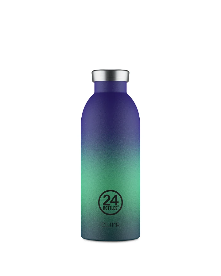 Thermos Trinkflasche aus Edelstahl 500 ml, Multicolor, mit Aurora Borealis Clima Bottle Borealis - 24Bottles