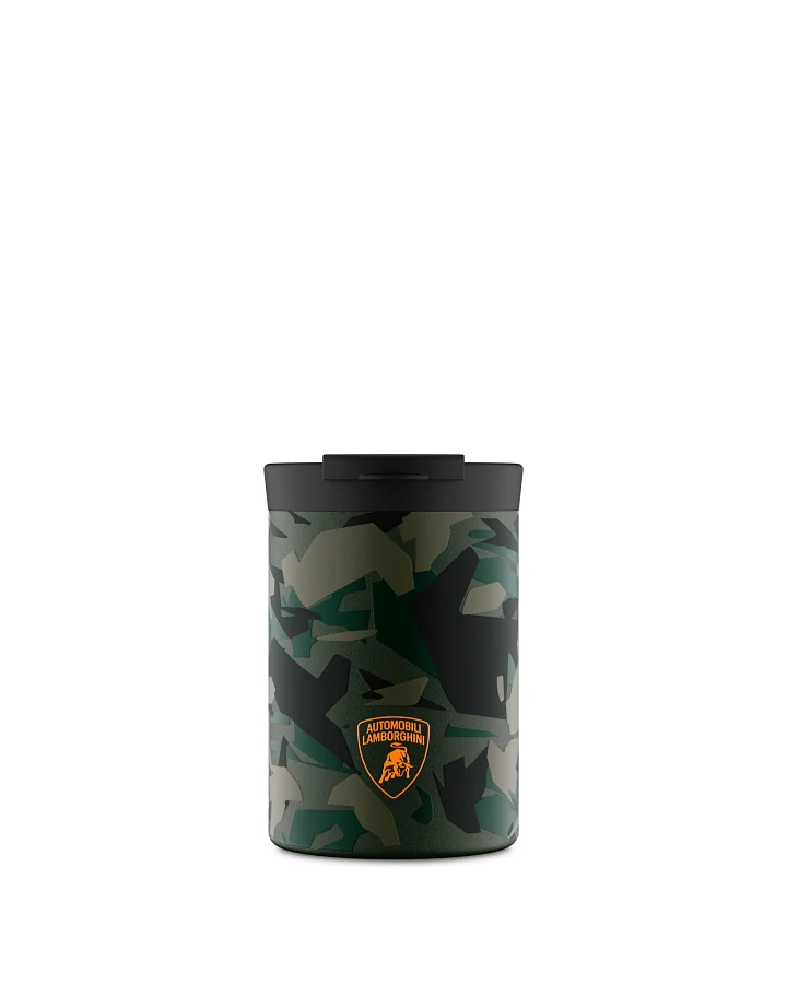 Thermos Becher to go, Isolierbecher 350 ml, grün, Travel Tumbler Automobili Lamborghini Sterrato Bosco - 24Bottles