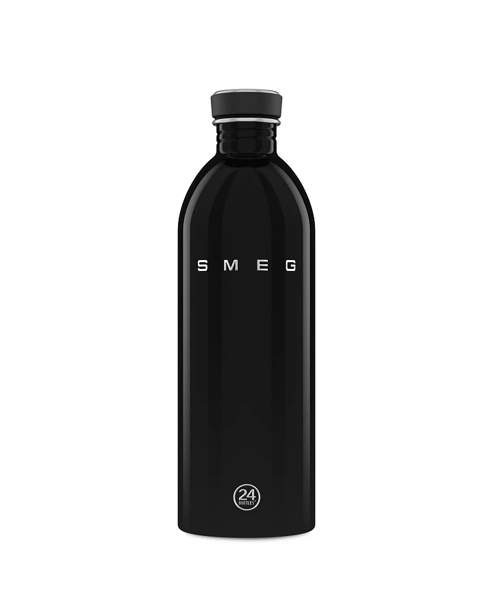 Trinkflasche aus Edelstahl 1000 ml, schwarz, Urban Bottle SMEG x 24Bottles Black - 24Bottles