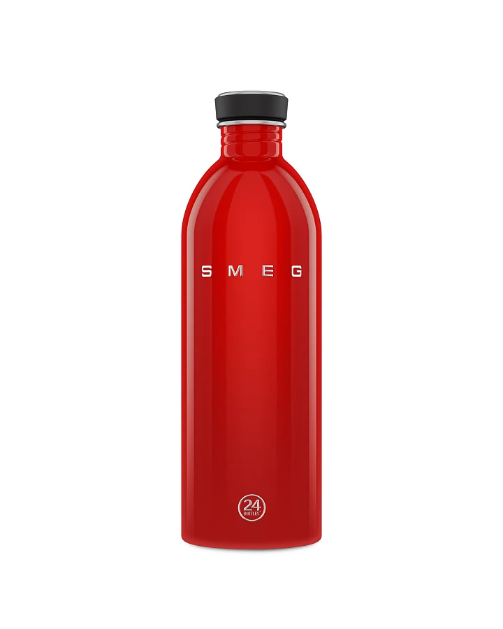 Trinkflasche aus Edelstahl 1000 ml, rot, Urban Bottle SMEG x 24Bottles Red - 24Bottles