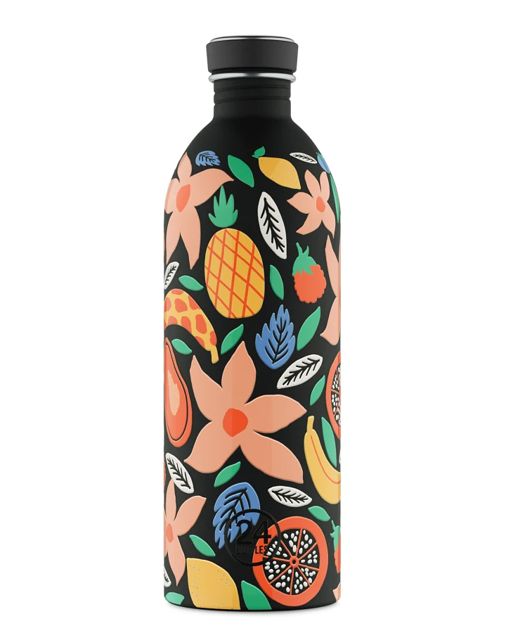 Trinkflasche aus Edelstahl 1000 ml, , Urban Bottle Tropical Noir - 24Bottles
