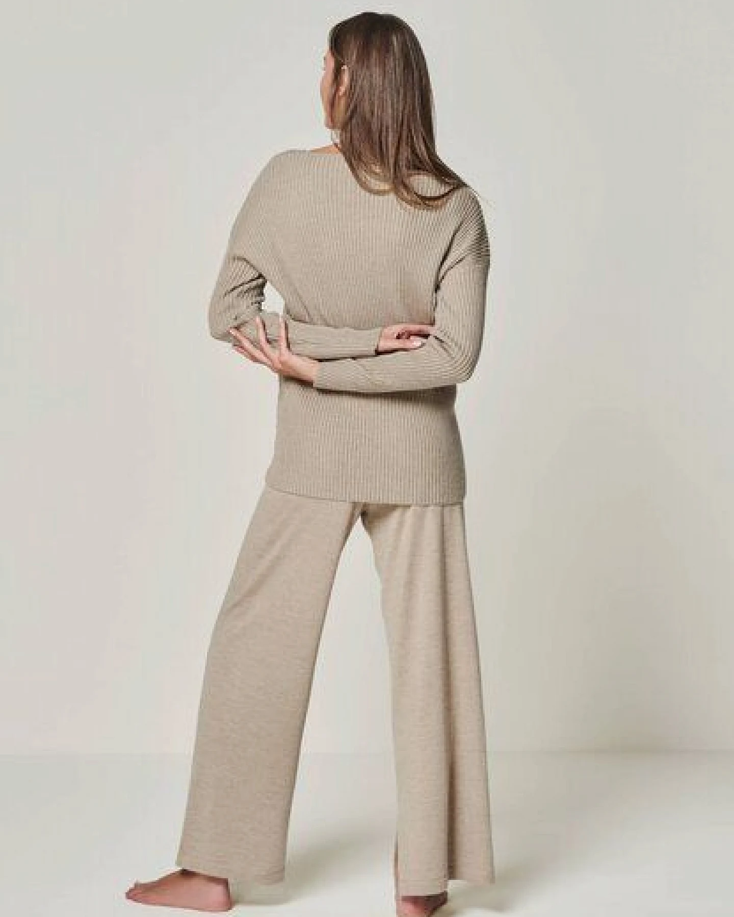 YOU LOOK PERFECT Merino Loungewear Set "Strickpullover Blossom & Strickhose Bailey" – Ansicht 3