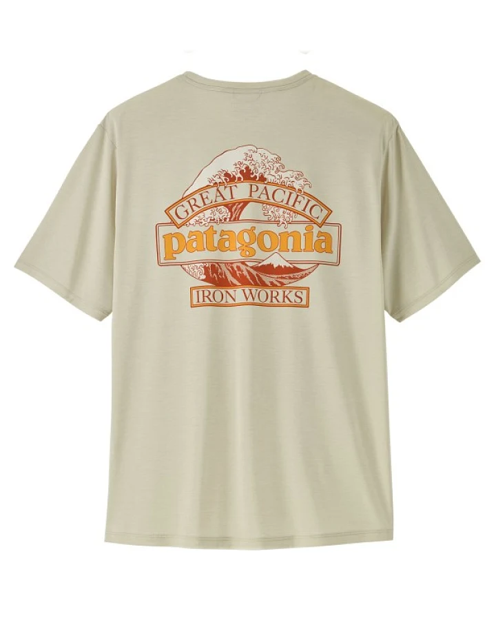 Patagonia - Cap Cool Daily Shirt Great Waves - Funktionsshirt Gr M beige
