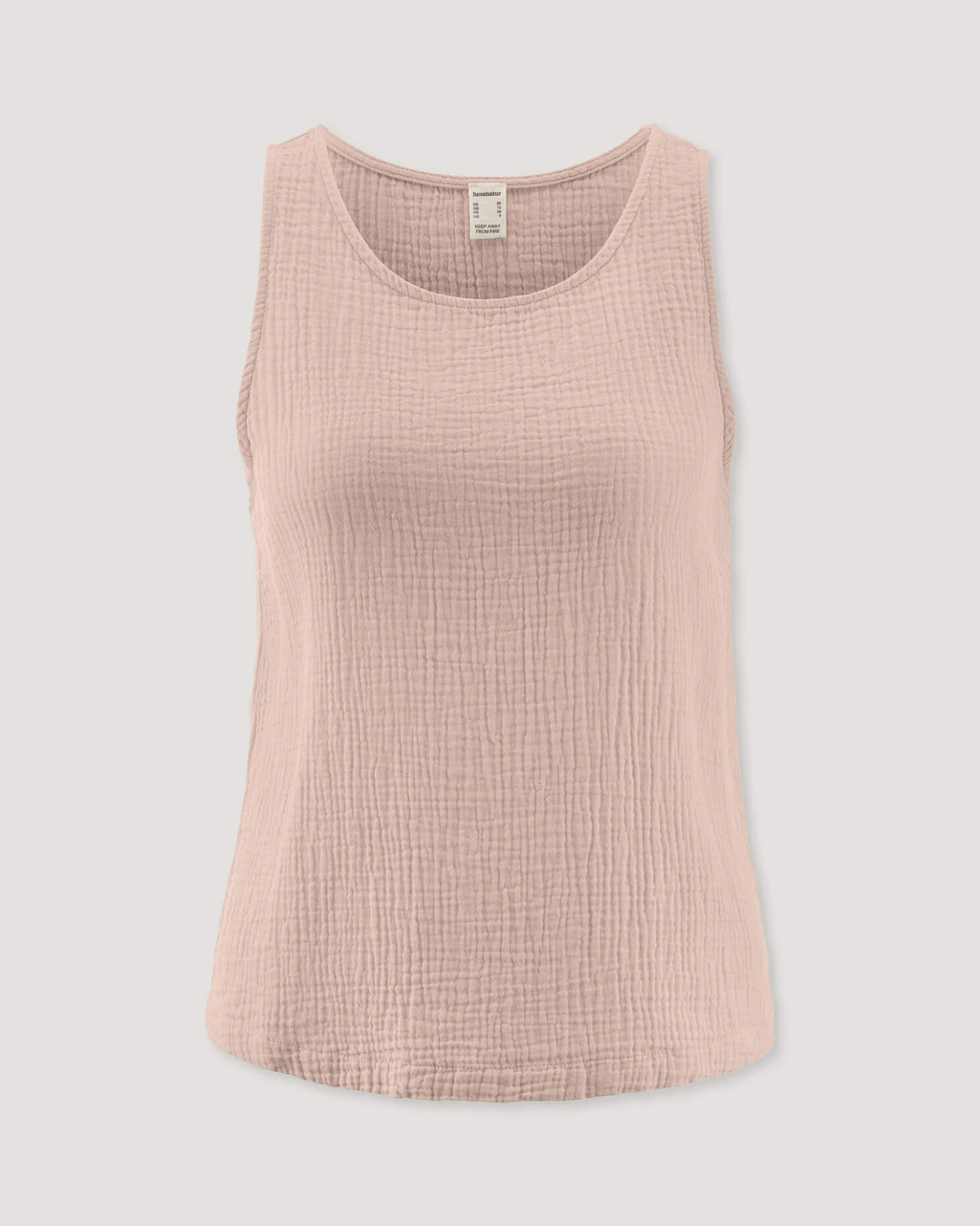 hessnatur Damen Musselin Top PURE COMFORT aus Bio-Baumwolle - rosa - Größe 38 – Ansicht 3