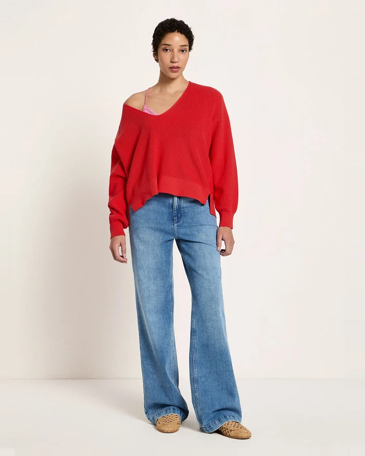Pullover mit V-Ausschnitt (GOTS)