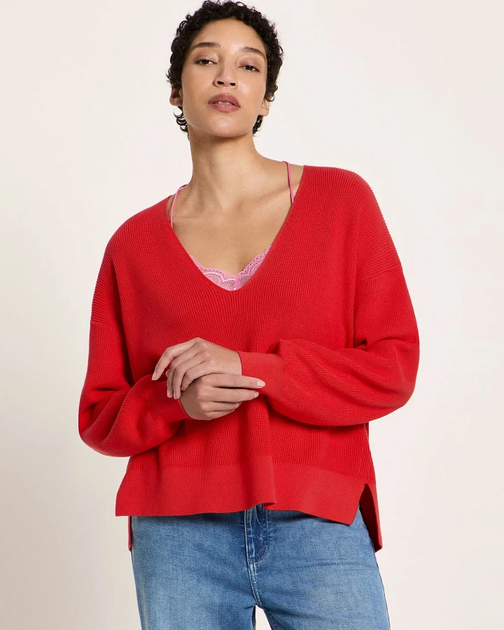 Pullover mit V-Ausschnitt (GOTS)