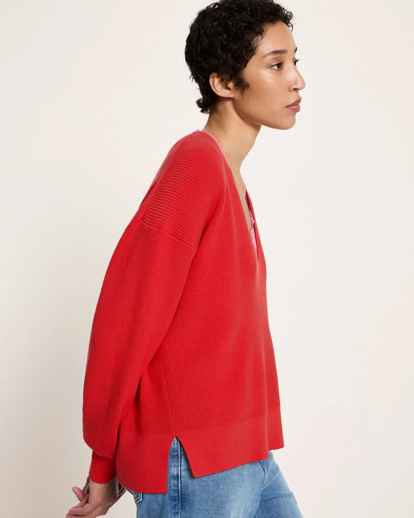 Pullover mit V-Ausschnitt (GOTS) – Ansicht 3