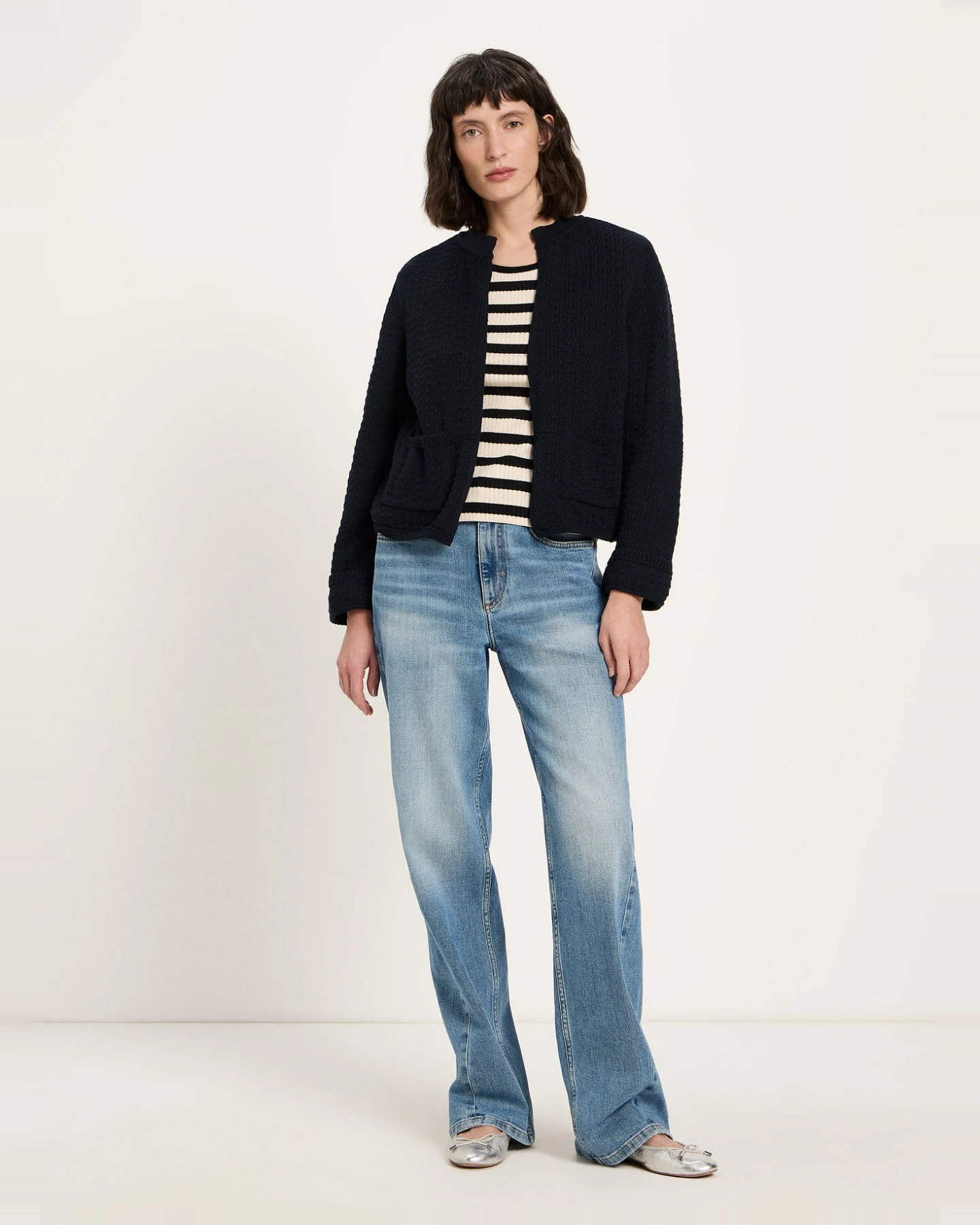Strickjacke mit Struktur (GOTS) – Ansicht 2