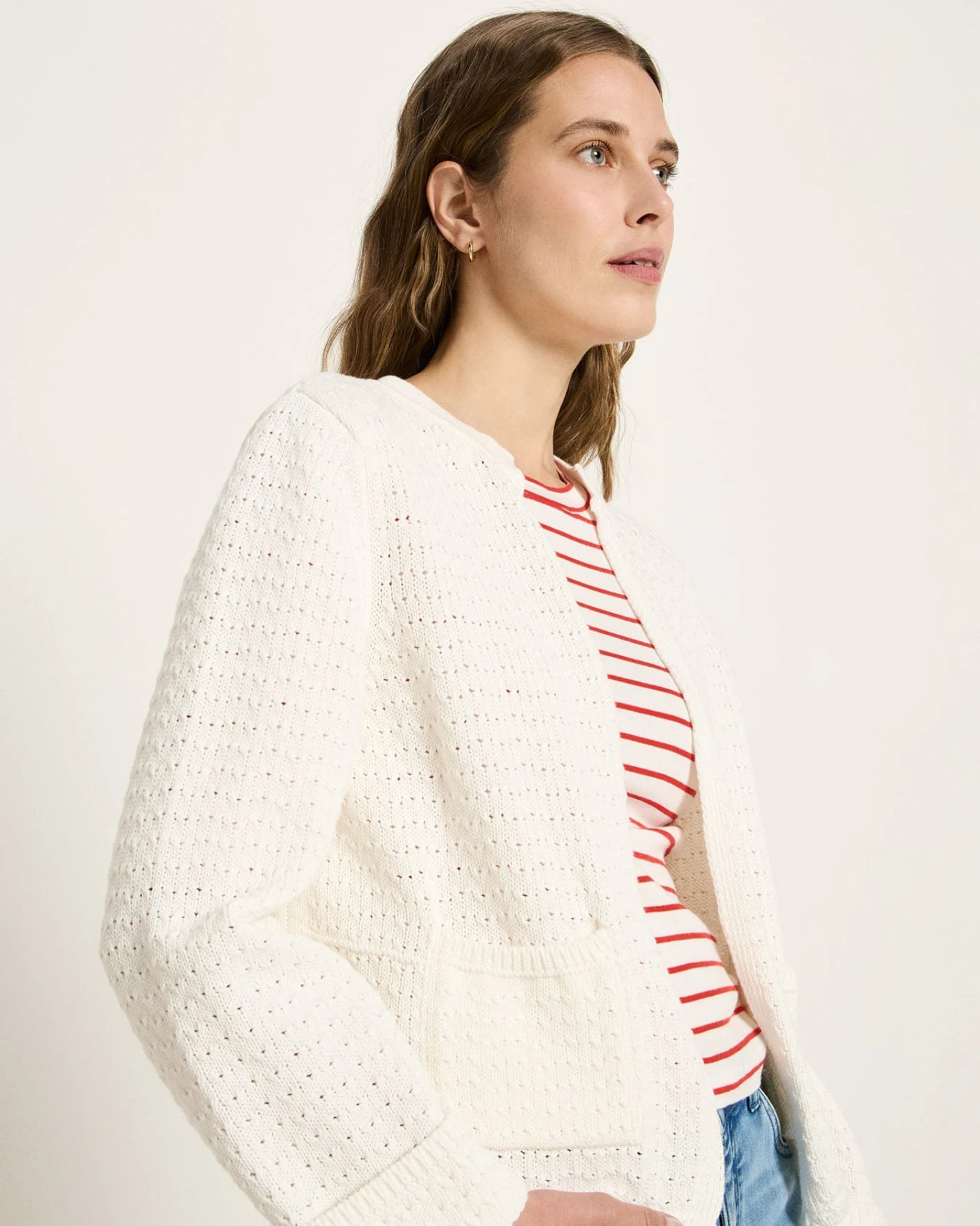 Strickjacke mit Struktur (GOTS) – Ansicht 3