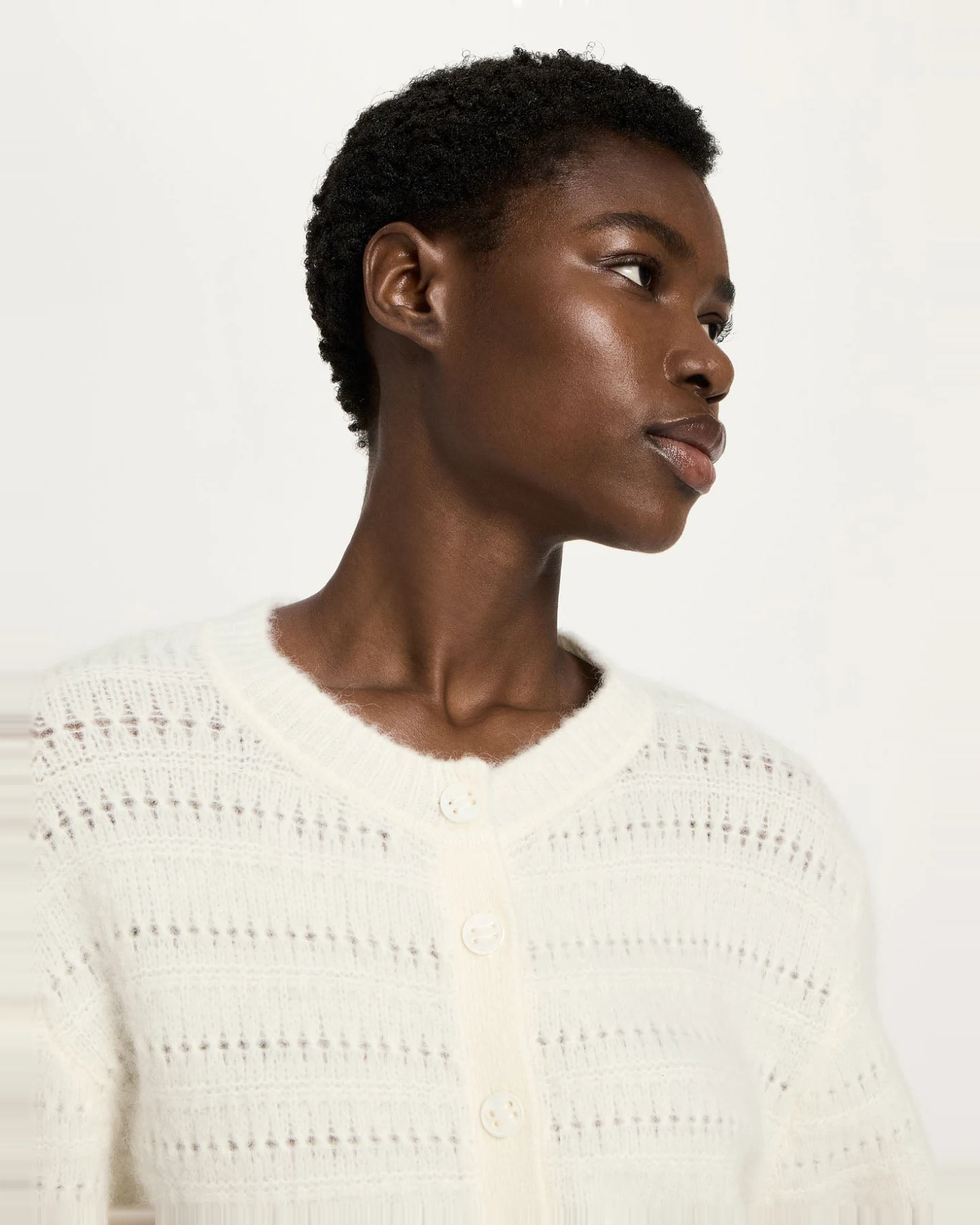 Strickjacke 3/4 Arm mit Ajour – Ansicht 3