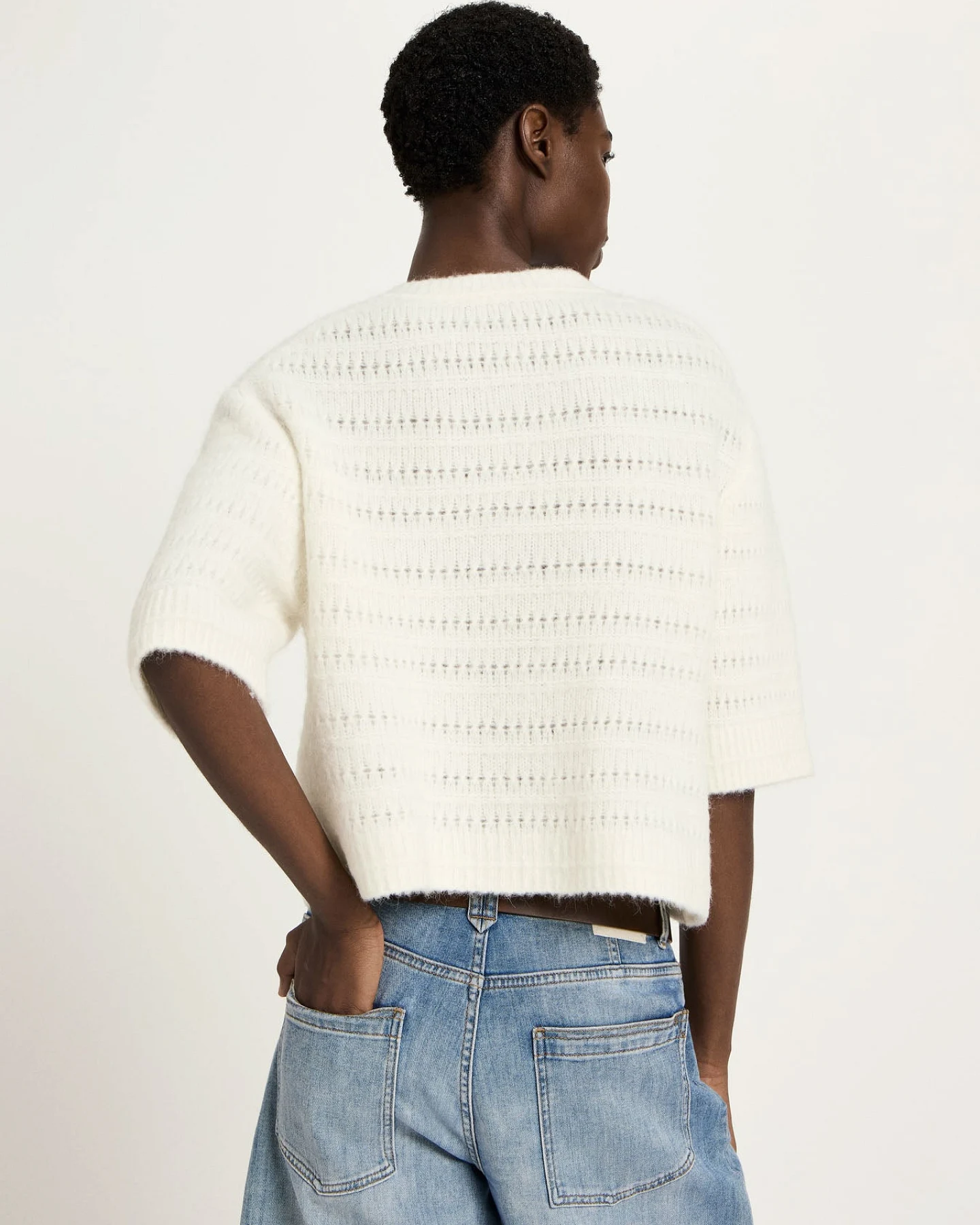 Strickjacke 3/4 Arm mit Ajour – Ansicht 4