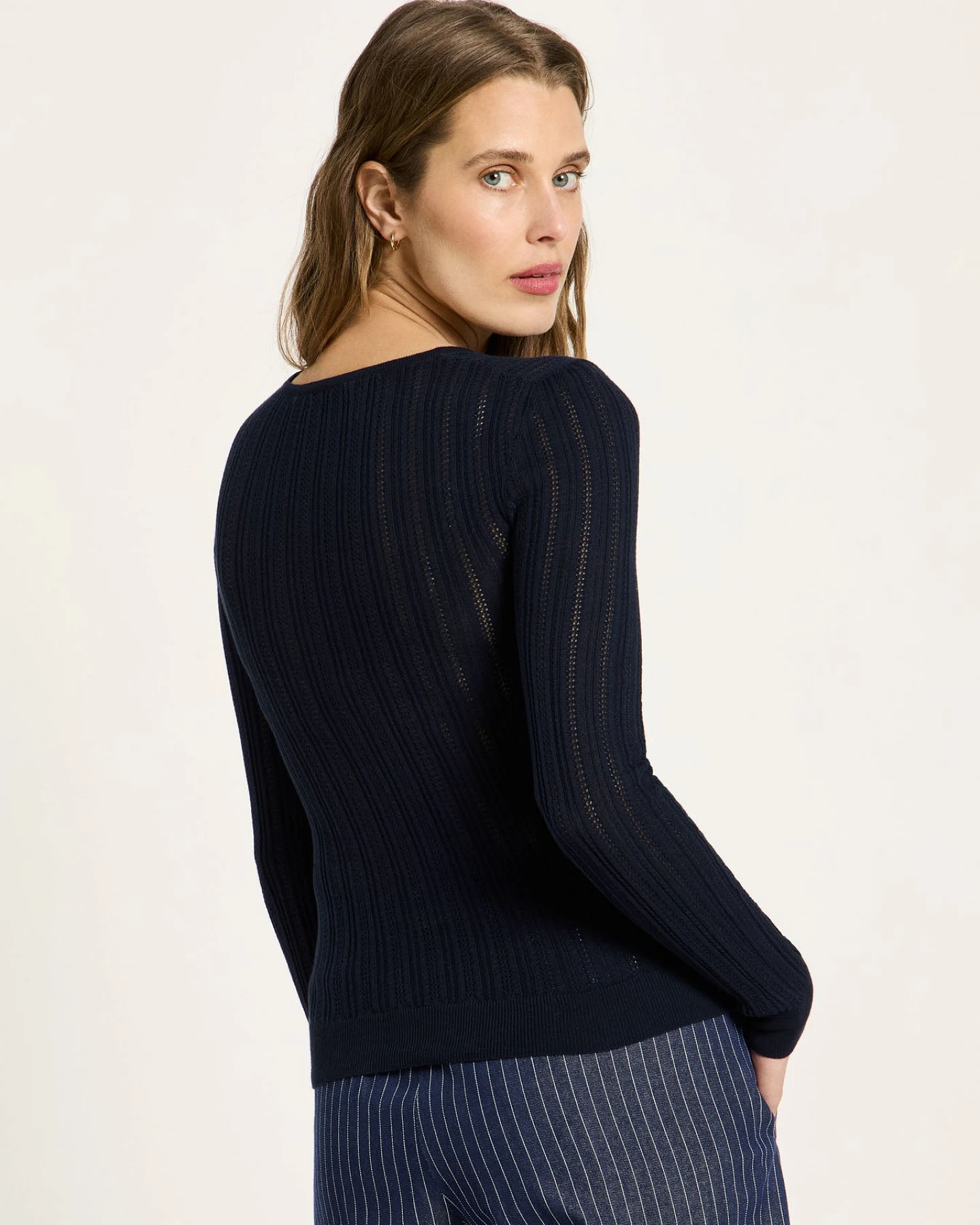 Pointelle-Pullover (GOTS) – Ansicht 4