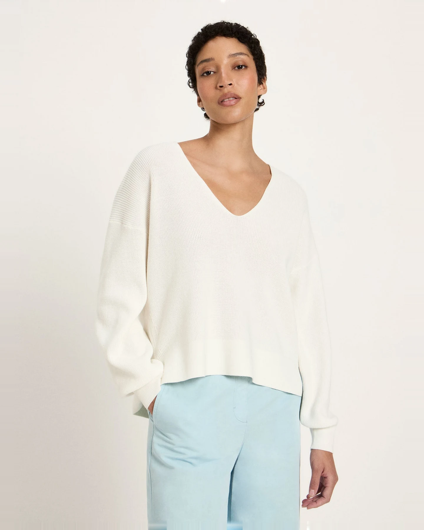 Pullover mit V-Ausschnitt (GOTS) – Ansicht 2